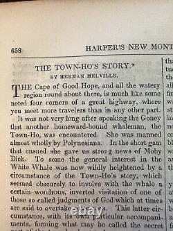 1851 HARPER'S Magazine Volume III 1ère Impression Mention de Moby Dick de Melville