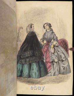 1857 Magazine Illustré de Graham 1ère Édition Tennyson, Planches de Mode
