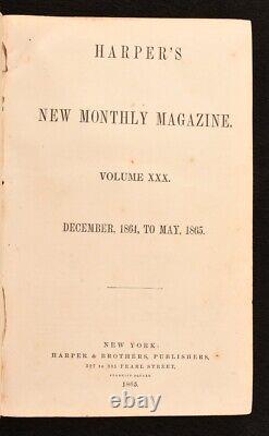 1864-5 2vol Harper's New Monthly Magazine Volume XXX et XXXI Première Édition I