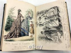 1876 ​​journal Des Demoiselles Plaques Main De Mode Couleur Magazine Victorienne