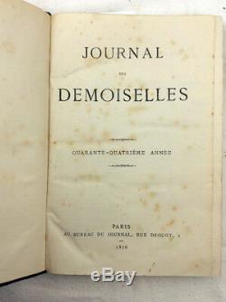 1876 ​​journal Des Demoiselles Plaques Main De Mode Couleur Magazine Victorienne