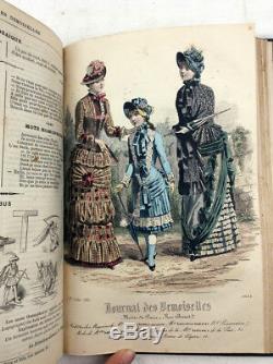 1883 Journal Des Demoiselles Plaques Main De Mode Couleur Magazine Victorienne
