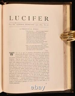 1888-1889 Lucifer A Theosophical Magazine Volume III Première Édition Scarce Hel