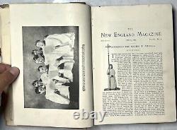 1892 Nouveau Magazine de la Nouvelle-Angleterre Vol 6 Sorcellerie de Salem Mélodies Noires Milwaukee Micmac