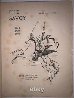 1896, LE SAVOY UN MENSUEL ILLUSTRÉ, No 3 JUILLET 1896, AUBREY BEARDSLEY, SYMONS