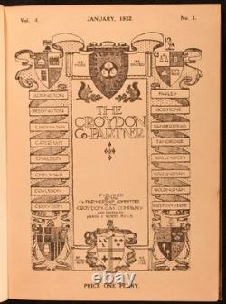 1913-1922 2 vol Le Co-Partenaire de Croydon Magazine Très Rare Première Édition