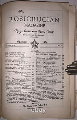 1933-4, 13 numéros du Magazine Rosicrucien, Max Heindel, Croix Rose, Occulte