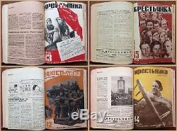 1933 Rr! Ensemble De Magazines De 20 Urss Femmes Russes Krestianka Paysan Avant-garde