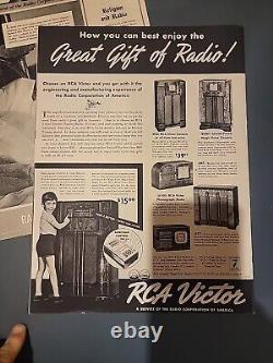 1937-1939 Écoute Rare Magazines Radio Rca Volume 1 #1 Plus 4 Autres Lot De 5