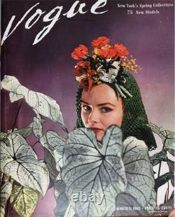 1941 -VOGUE- Livre de mode vintage relié avec GEORGIA O'KEEFE/SALVADOR DALI