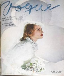 1941 -VOGUE- Livre de mode vintage relié avec GEORGIA O'KEEFE/SALVADOR DALI