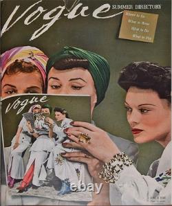 1941 -VOGUE- Livre de mode vintage relié avec GEORGIA O'KEEFE/SALVADOR DALI