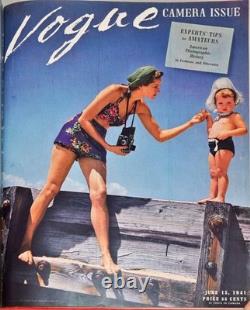 1941 -VOGUE- Livre de mode vintage relié avec GEORGIA O'KEEFE/SALVADOR DALI