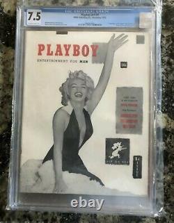 1953 Playboy 1ère Édition Cgc 7.5 Off Pages Blanches Énorme Pièce D'investissement Iconic