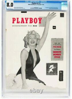 1953 Playboy V1 #1 Hmh Cgc Classé 8.0 Vf Marilyn Monroe Pages Blanches