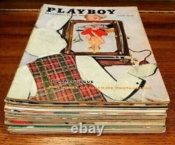 1956 Playboy Complete Full Year, 12 Issues, All Centerfolds Intact, Good/excell