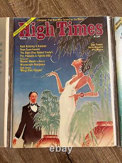 1974? Ultra Rare High Times Premier Numéro, Deuxième Et Troisième! Magazines Près De Mint