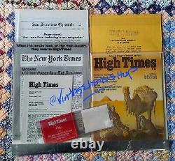 1975 High Times Magazine Kit De Marketing Complet Avec Papier Roulant Rare