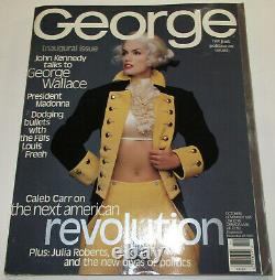 1995 Numéro Inaugural George Magazine Jfk Jr Cindi Crawford Couverture Complet B1