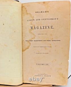 1ère ÉDITION Le Masque de la Mort Rouge Edgar Allan Poe Magazine de Graham 1842 1ère ÉDITION Le Masque de la Mort Rouge Edgar Allan Poe Magazine de Graham 1842