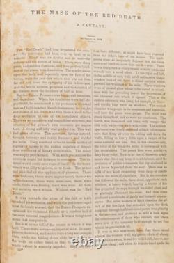 1ère ÉDITION Le Masque de la Mort Rouge Edgar Allan Poe Magazine de Graham 1842 1ère ÉDITION Le Masque de la Mort Rouge Edgar Allan Poe Magazine de Graham 1842