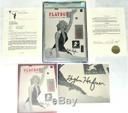 2 Plus Haut Cgc Graded Hugh Hefner Dédicacées 1953 # 1 Avec Playboys Pages Blanches