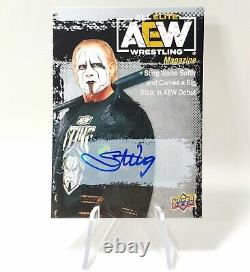 2021 Aew Sting Auto Autograph Upper Deck Première Édition Aew Wrestling Magazine