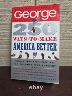 250 façons d’améliorer l’Amérique par George Magazine JFK Jr RARE FIRST ED 1999