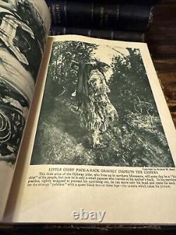 6 ANTIQUE MAGAZINE NATIONAL GEOGRAPHIC DE 1916/17/18 - Cuir partiel - Illustré