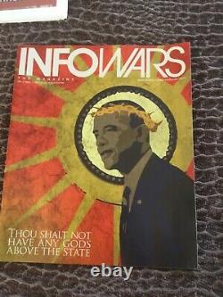 Alex Jones Infowars Magazine 1er 13 Numéros Complete Rare Trump Rogan Conspiracy