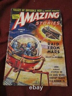 Amazing Stories Mars 1939 Isaac Asimov Première Histoire, Robert Bloch, Eando Binder