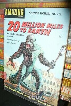 Amazing Stories Us Pulp Novel 20 Millions De Miles Pour Earth 1st Ed P/b 1957 Rare
