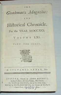 Année Complète 1791: Le Magazine Du Gentleman Et Chronique Historique Illustrée