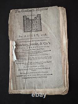 Antique - Le magazine des messieurs août 1778, ère de la guerre révolutionnaire, Original