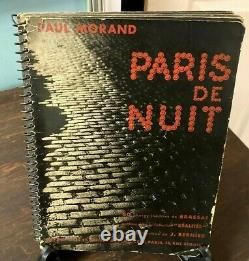 Antique Paris De Nuit De Paul Morand Première Édition 1933 Livre (very Rare)