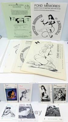 BETTIE PAGE FOND SOUVENIRS FANZINE LOT 12 articles +1 BONUS Orig Vintage, ROCKETEER