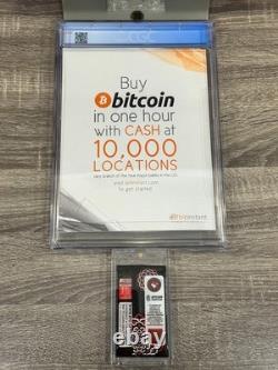 Bitcoin Magazine n°1, 1er numéro, noté CGC 9,6 + paquet scellé de cartes à collectionner BTCTC