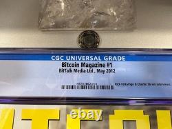 Bitcoin Magazine n°1, 1er numéro, noté CGC 9,6 + paquet scellé de cartes à collectionner BTCTC