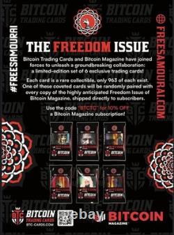 Bitcoin Magazine n°1, 1er numéro, noté CGC 9,6 + paquet scellé de cartes à collectionner BTCTC