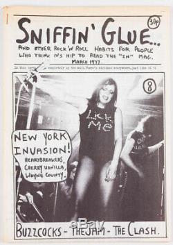Buzzcocks Thunders Wayne County Johnny Sniffin'glue Mars 1977 Punk Zine Fanzines