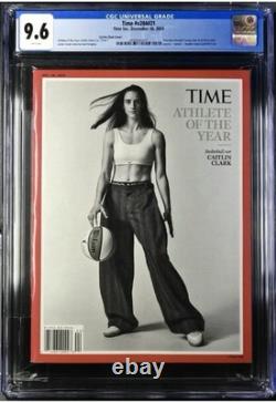 CGC 9.6 Caitlin Clark Magazine TIME 30 décembre 2024 Athlète de l'année