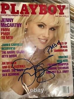 COUVERTURE SIGNÉE DE JENNY McCARTHY JUILLET 1996 MAGAZINE PLAYBOY COMME NEUF AVEC PMOY