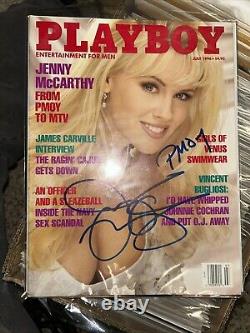 COUVERTURE SIGNÉE DE JENNY McCARTHY JUILLET 1996 MAGAZINE PLAYBOY COMME NEUF AVEC PMOY