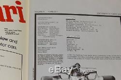 Cavallino # 1 Magazine 1978 # 1 Numéro D'origine Ferrari Magazine & # 1 Reprint