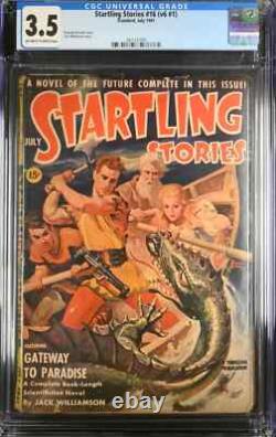 Cgc 3.5 Startling Stories n°1 vol. 6 n°16 magazine 1941 monstre marin dragon couverture