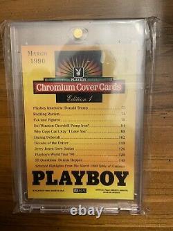 Cgc 9.4 Playboy V37 #3 Mars 1990 Président Donald Trump Et Chromium Cover Card