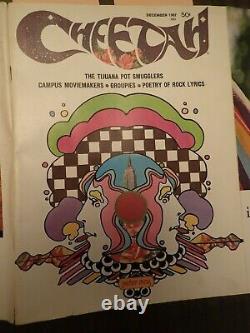 Cheetah Magazine Décembre 1967 Peter Max Couverture + 3 Pg. Counter Culture