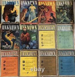 Collection complète de 39 numéros du magazine Inconnu 1939-1943 Science Fiction Fantasy Rare