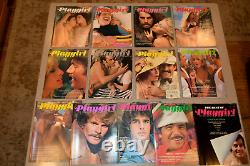 Collection de la deuxième année du magazine Playgirl Vintage de 1974 - Les 12 numéros complets et le livre de l'année.