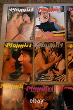 Collection de la deuxième année du magazine Playgirl Vintage de 1974 - Les 12 numéros complets et le livre de l'année.